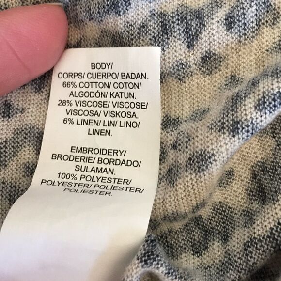 Lucky Brand | Linen Blend Button Peasant Top | S - Picture 5 of 8